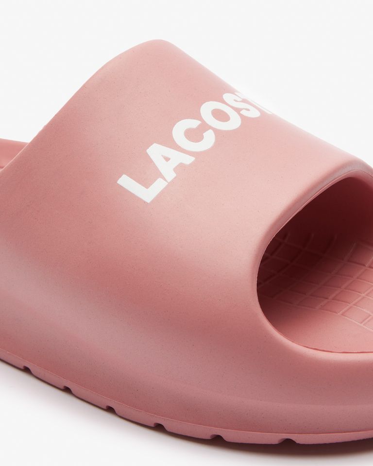 CHINELO FEM SERVE SLIDE 2 LACOSTE ROSA/BRANCO F50