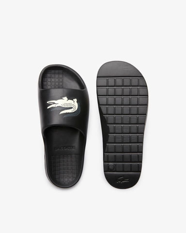 CHINELO SLIDE LACOSTE PRETO