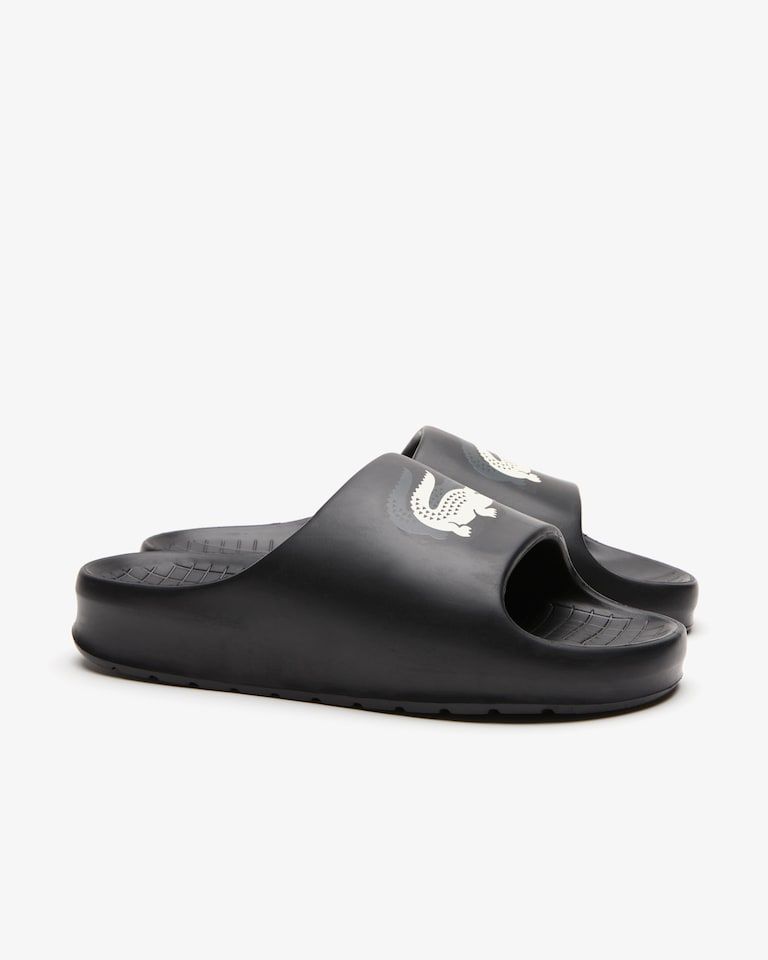 CHINELO SLIDE LACOSTE PRETO