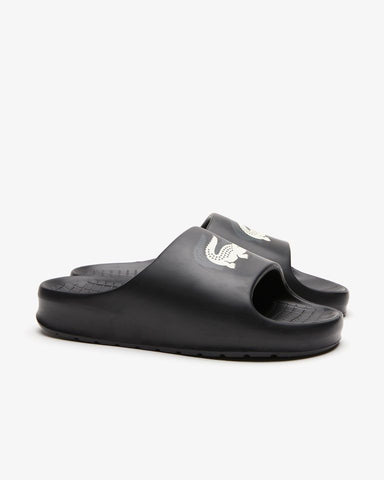 CHINELO SLIDE LACOSTE PRETO