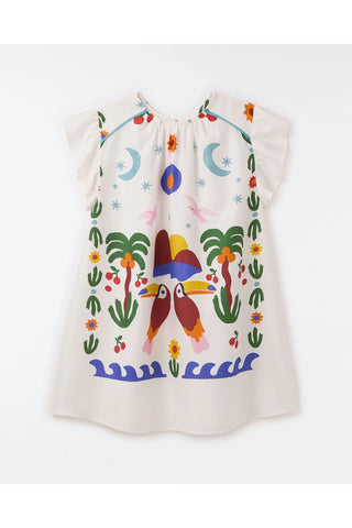 VESTIDO E CALCINHABEBE LENCO TUCANO MINI BRANCO