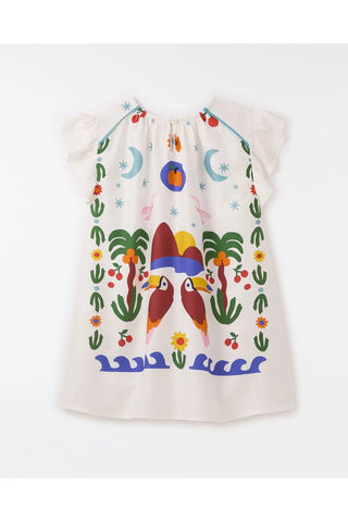 VESTIDO E CALCINHABEBE LENCO TUCANO MINI BRANCO