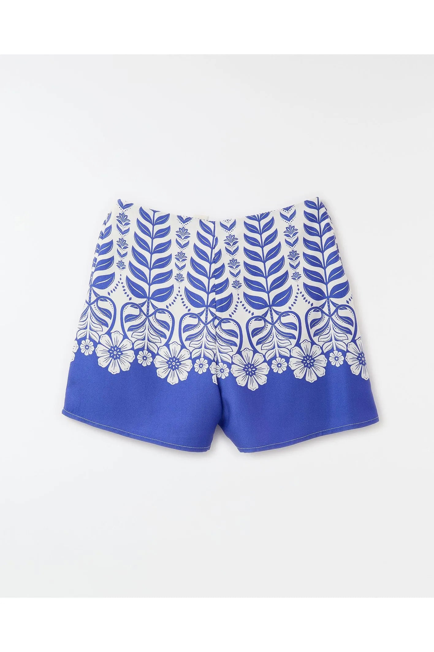 SHORT FEM JUV ESPLENDOR TROPICAL FUTURA BRANCO/AZUL