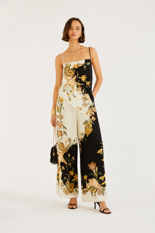 CALCA FEM PANTALONA CONCHA SURREAL PRETO/BEGE