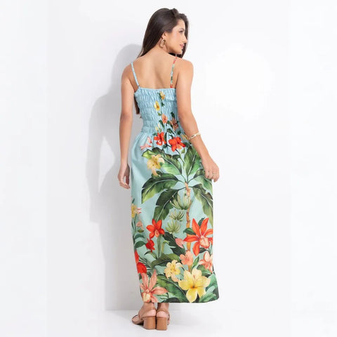 VESTIDO MIDI JARDIM EVA FARM VERDE