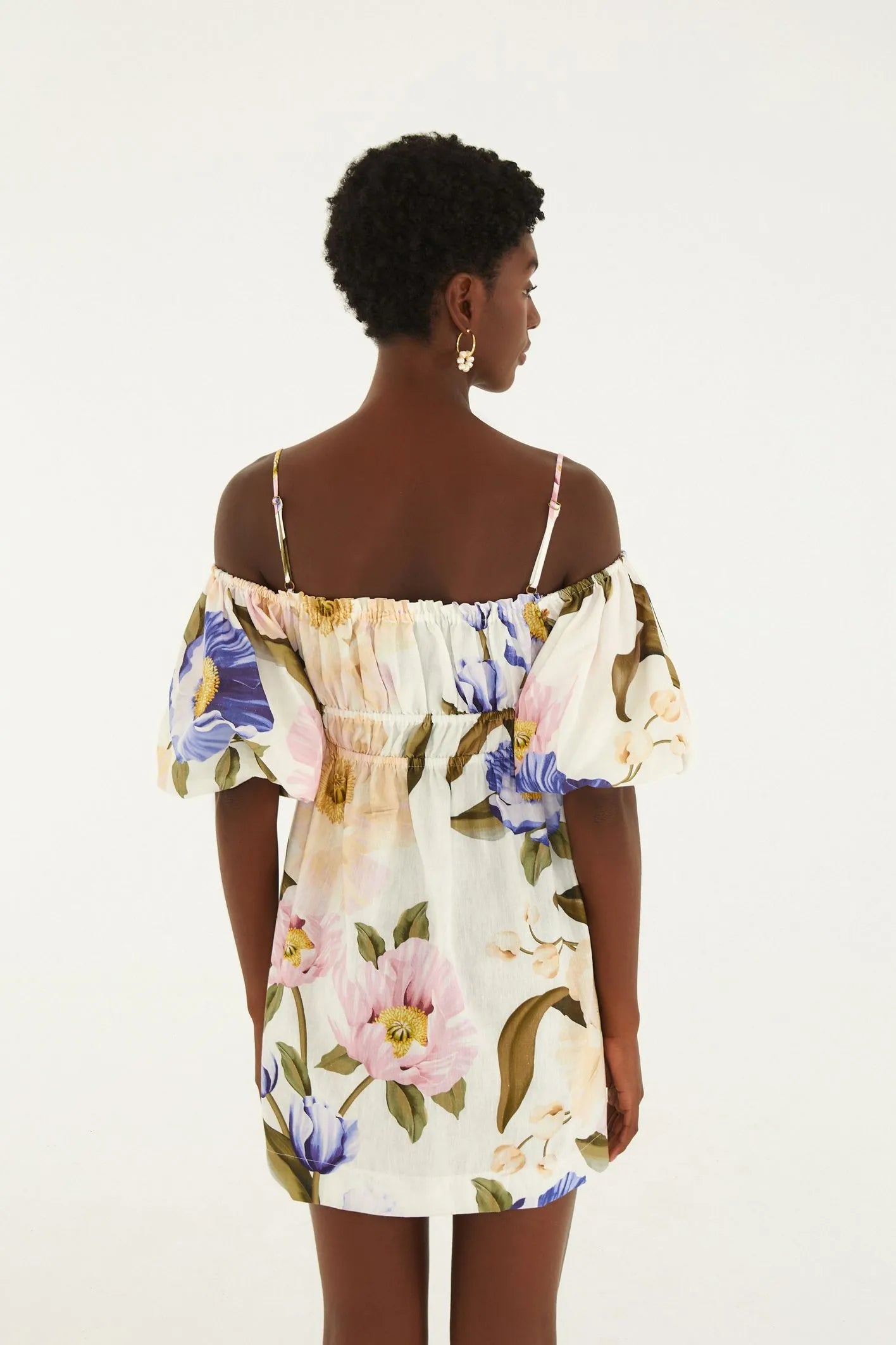 VESTIDO CURTO FLORAL LOLA FARM ESTAMPADO