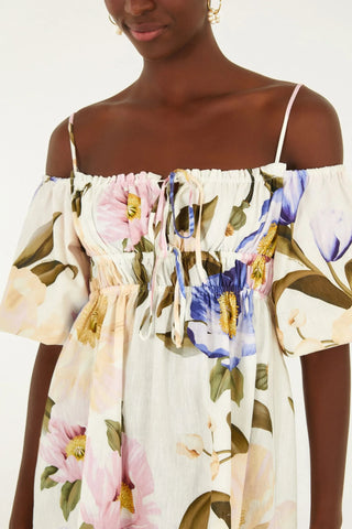 VESTIDO CURTO FLORAL LOLA FARM ESTAMPADO
