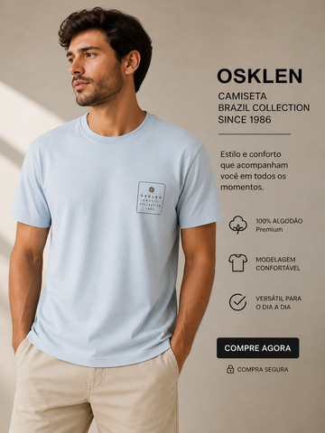 CAMISETA MAS MC VINTAGE STAMPS AQUA MARINE