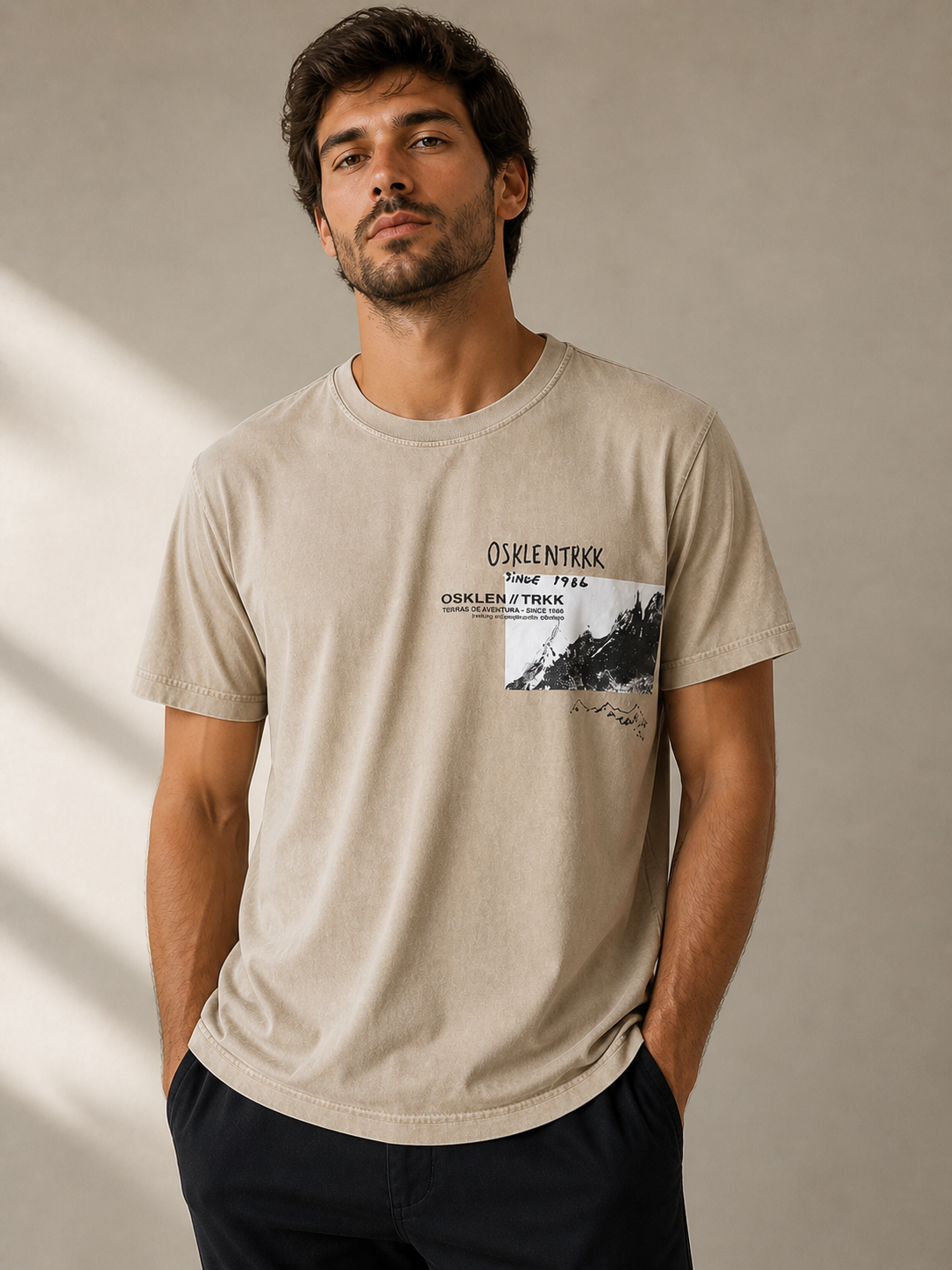 CAMISETA MAS MC STONE SERRA ORGAOS CAQUI