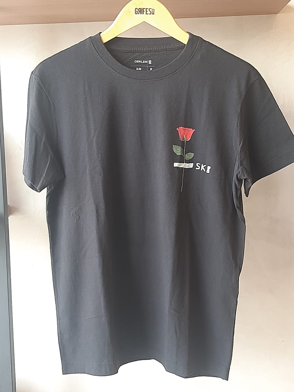 CAMISETA MAS MC SLIM VINTAGE SK8 ROSE PRETO