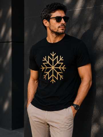 CAMISETA MAS MC SLIM VINTAGE SNOW ICON 3 PRETO