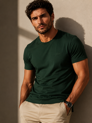 CAMISETA MAS MC LOGO LACOSTE VERDE 132