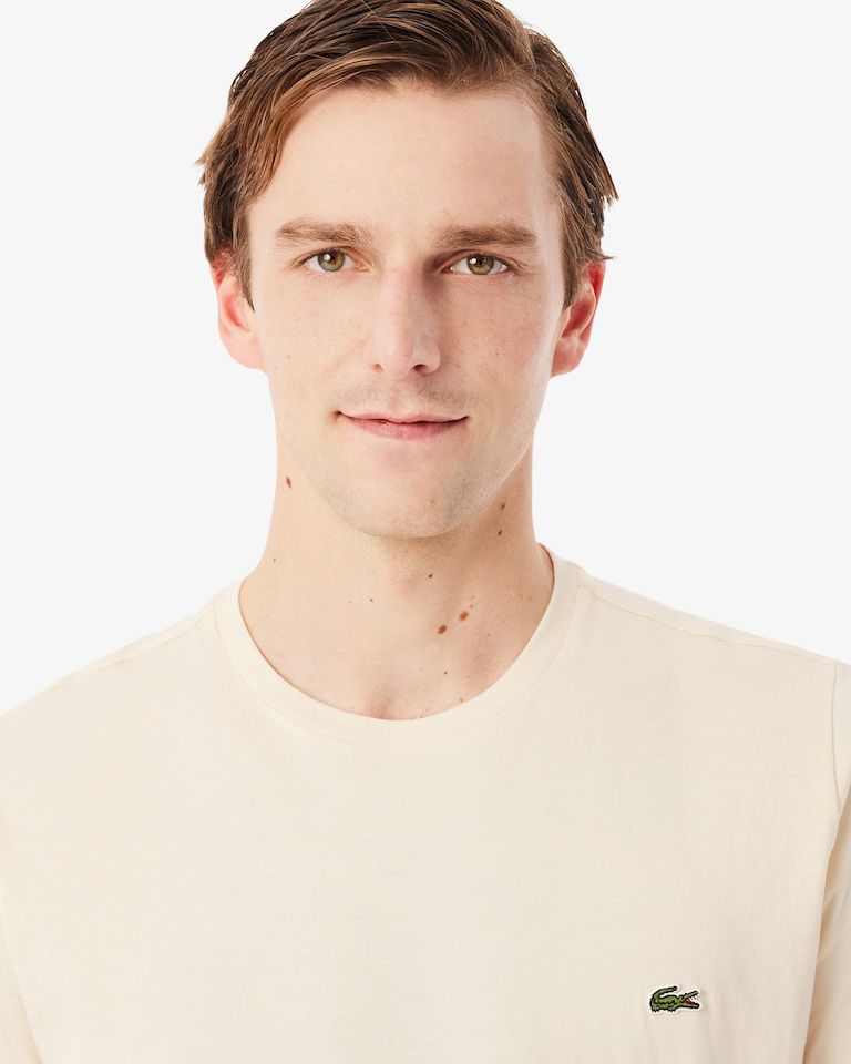 CAMISETA LACOSTE MC MASC BASICA BEGE 056