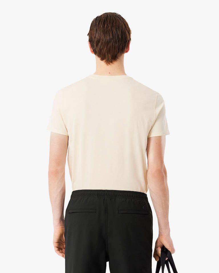 CAMISETA LACOSTE MC MASC BASICA BEGE 056