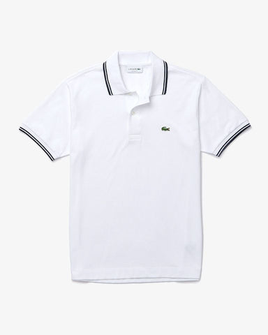 POLO MASC MC DET GOLA LACOSTE BRANCO 522