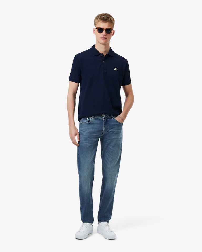 CALCA JEANS MAS DENIM LACOSTE AZUL ESCURO MK9