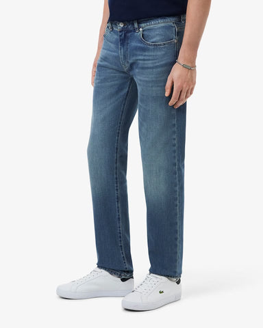 CALCA JEANS MAS DENIM LACOSTE AZUL ESCURO MK9