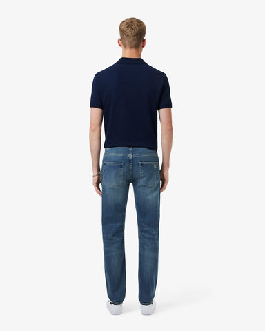 CALCA JEANS MAS DENIM LACOSTE AZUL ESCURO MK9