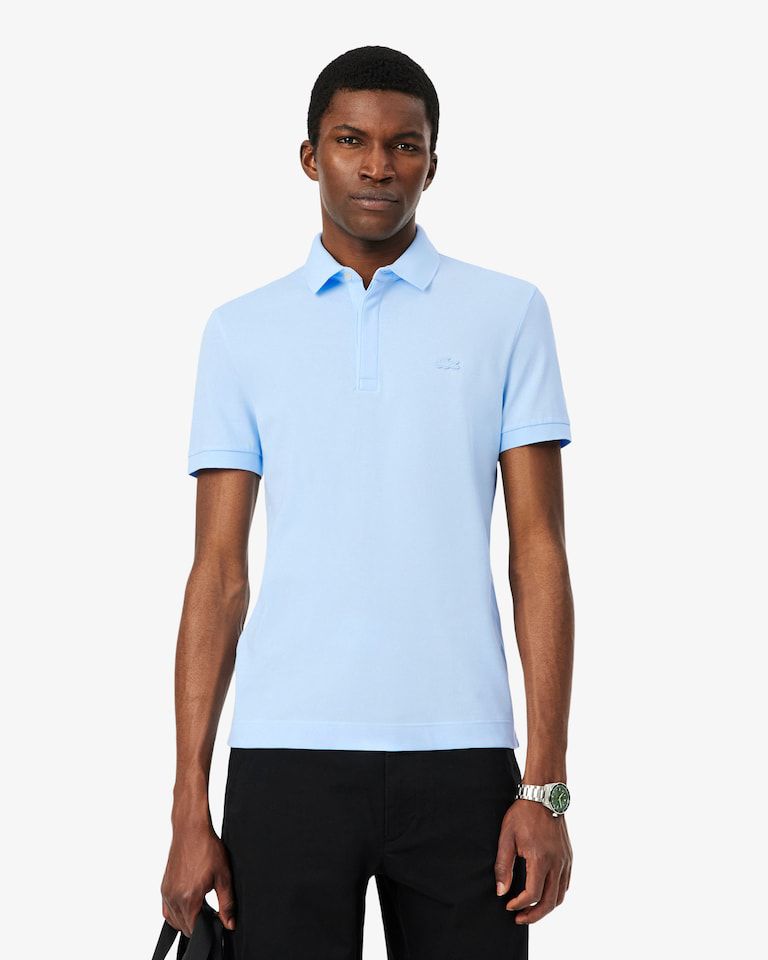 POLO MAS MC LACOSTE AZUL CLARO T01