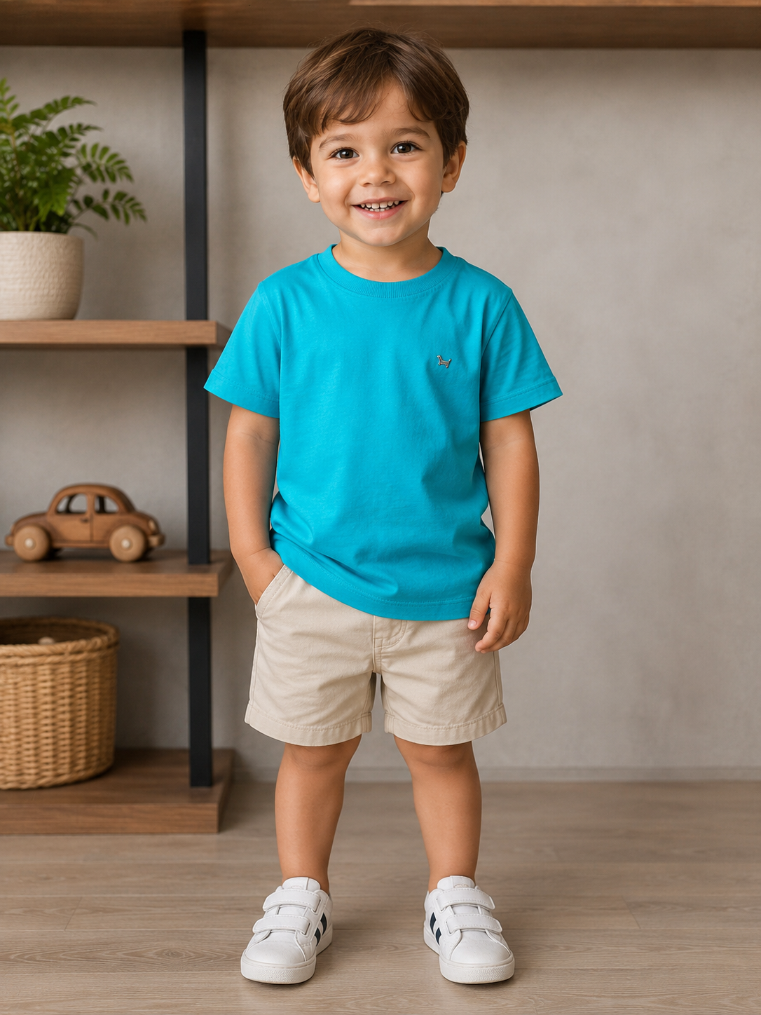 CAMISETA MC COLOR UP MALHA UM MAIS UM TURQUESA