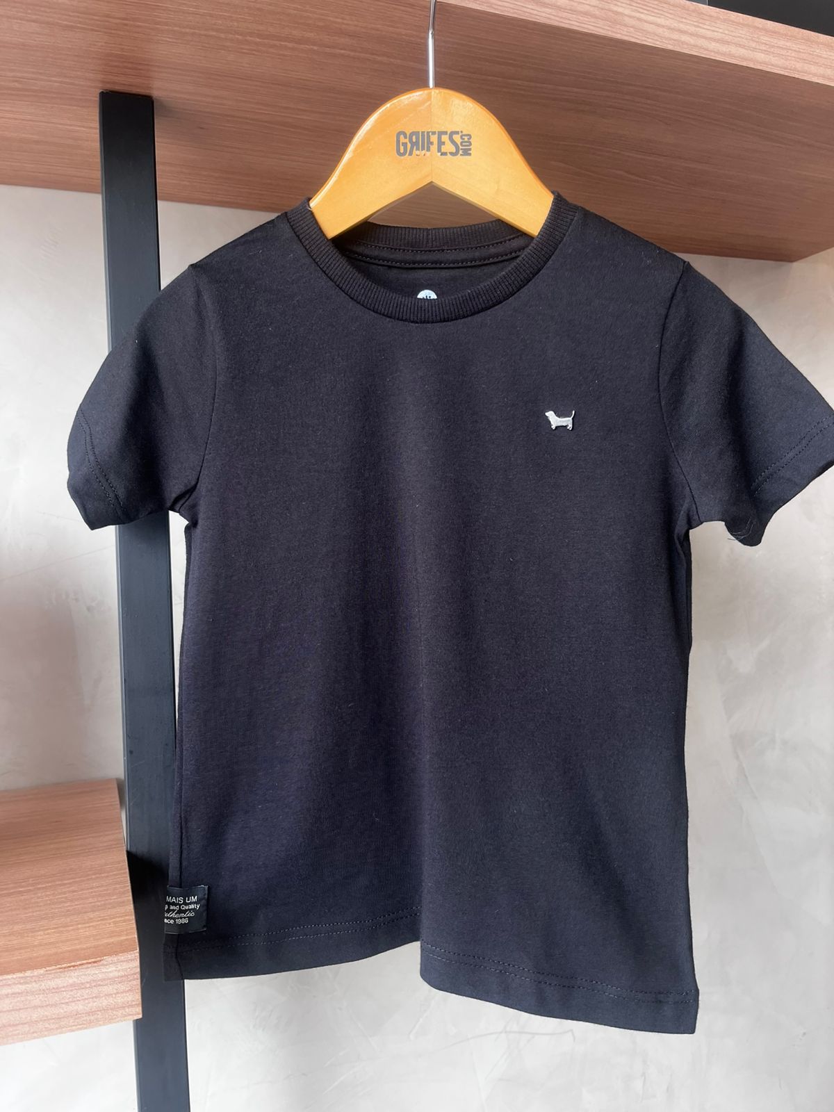 CAMISETA ESSENCIAL TEE BASICA UM MAIS UM PRETO