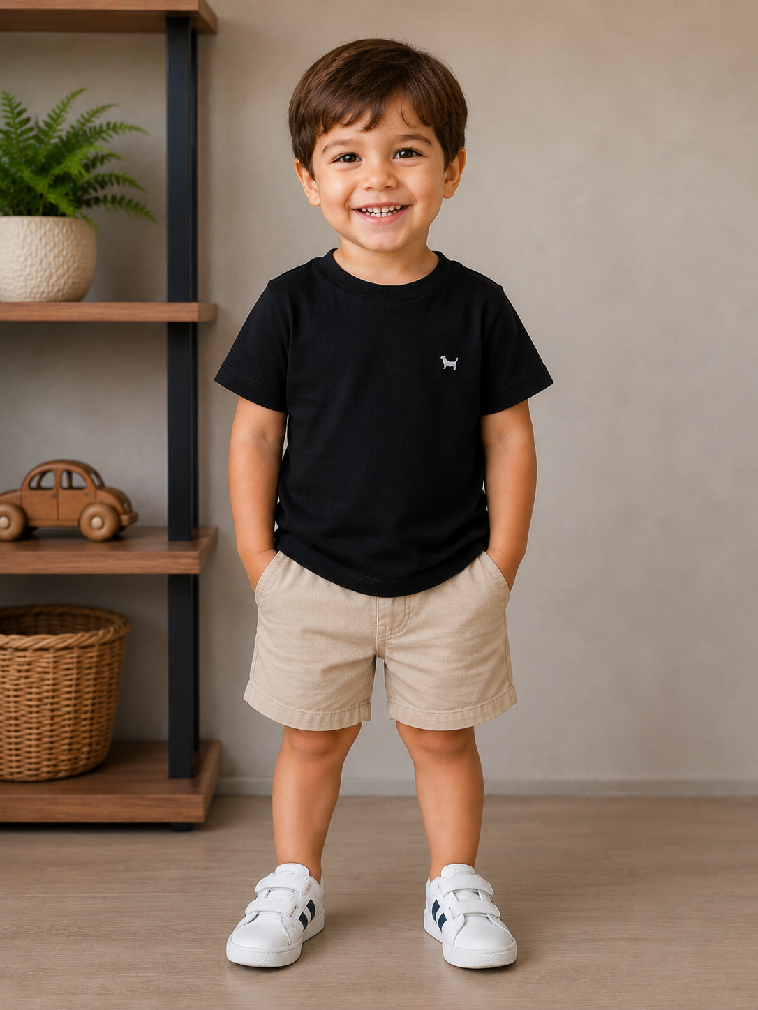 CAMISETA ESSENCIAL TEE BASICA UM MAIS UM PRETO