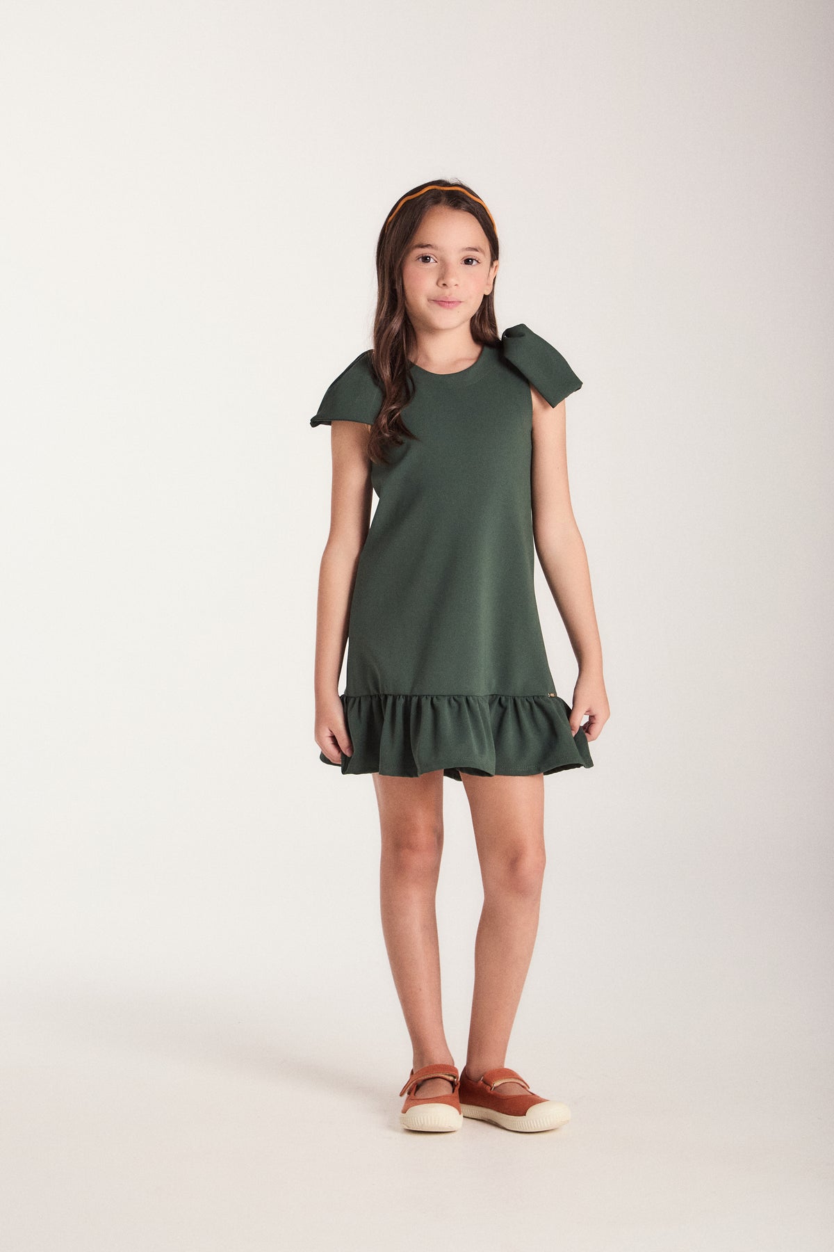 VESTIDO MALHA ALG MANGA FORMATO LACO MILITAR