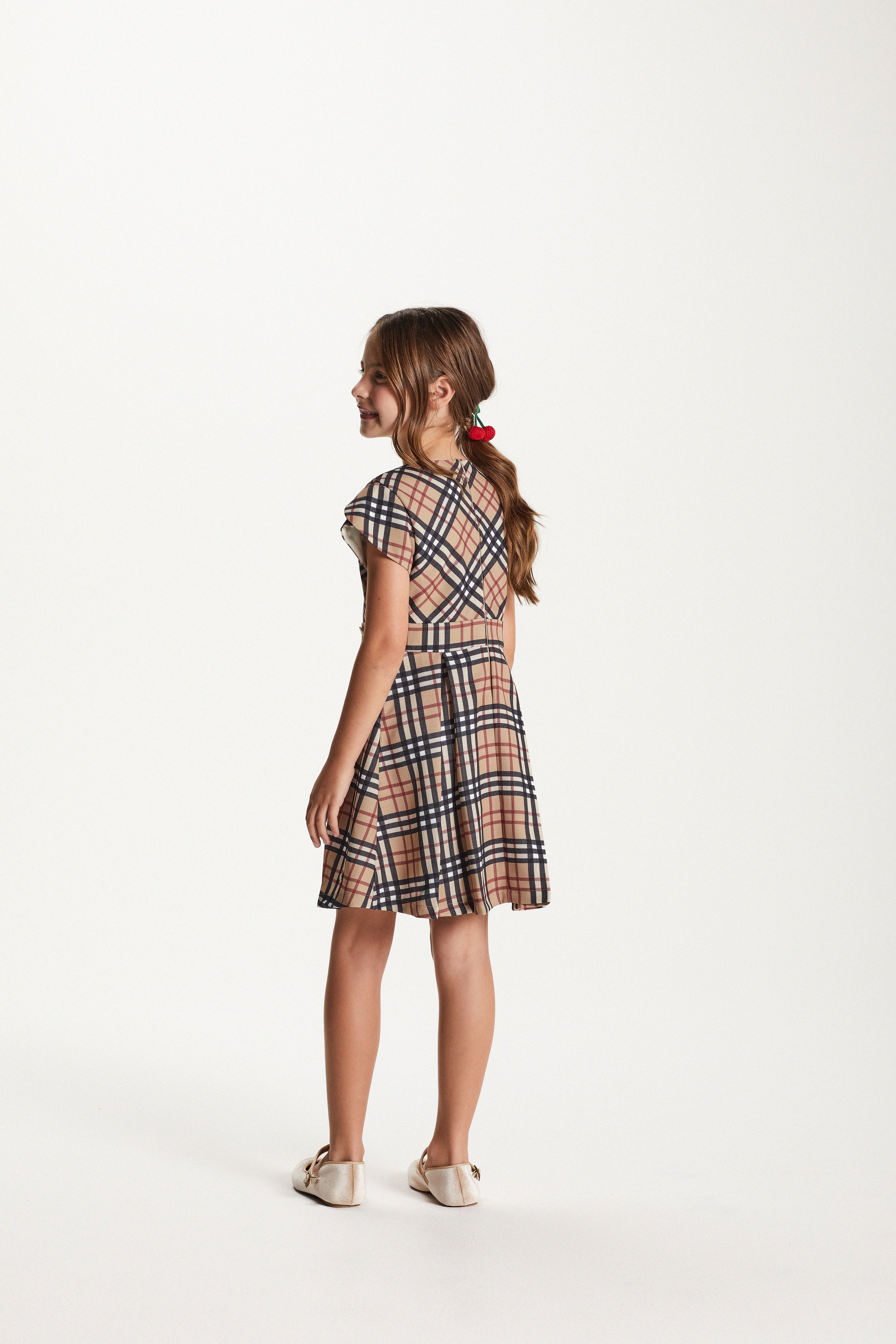 VESTIDO JUMPER EM LINHO ESTAMPADO BEGE CLARO