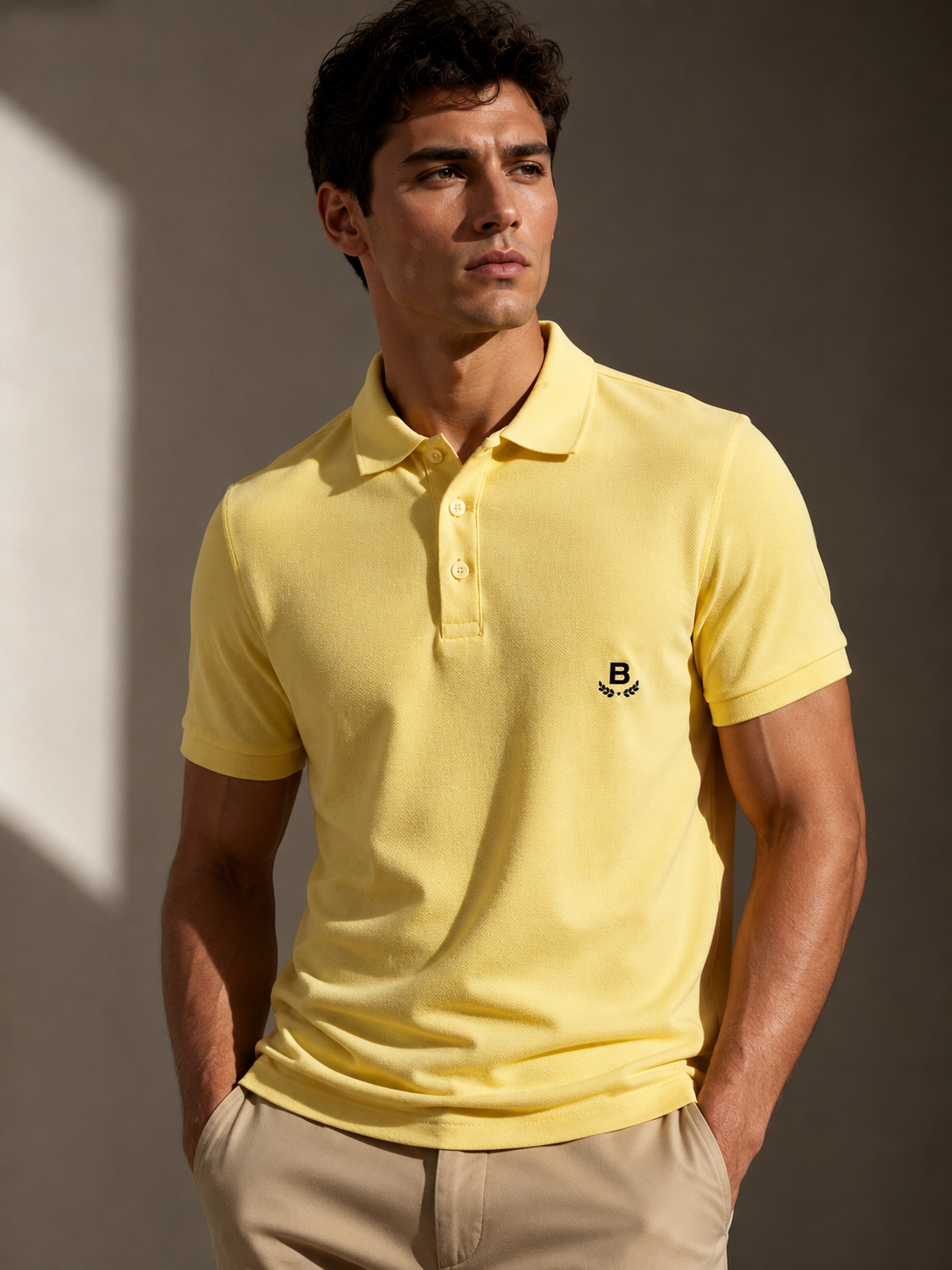 POLO MAS MC PIQUET BRENDON AMARELO