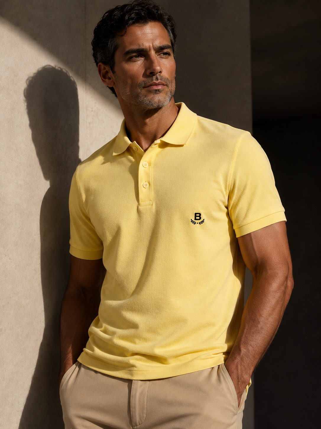 POLO MAS MC PIQUET BRENDON AMARELO