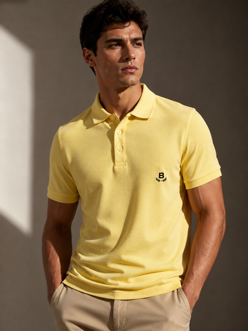 POLO MAS MC PIQUET BRENDON AMARELO