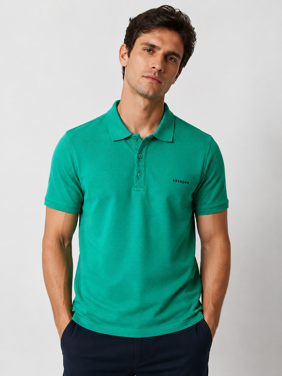 POLO MAS MC PIQUET BRENDON VERDE BANDEIRA