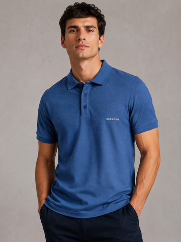 POLO MAS MC PIQUET BRENDON AZUL MEDIO