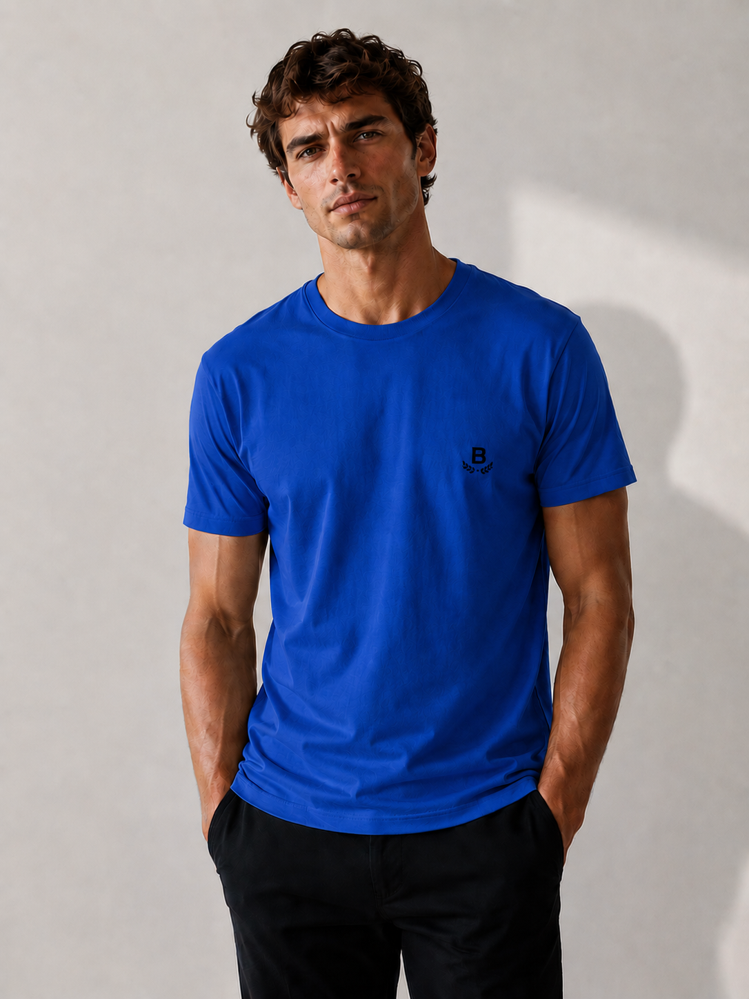 CAMISETA MC MAS 100 ALGODAO BRENDON AZUL ROYAL