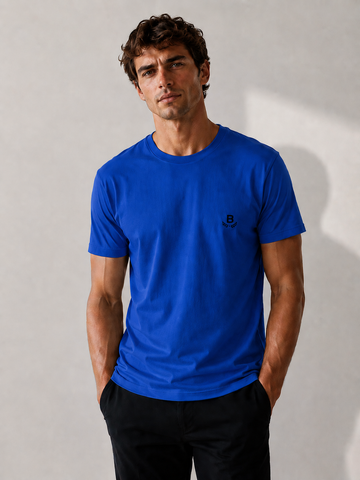 CAMISETA MC MAS 100 ALGODAO BRENDON AZUL ROYAL