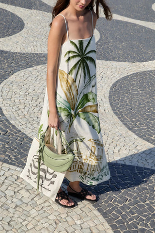 VESTIDO MIDI TEREZA FARM BEGE