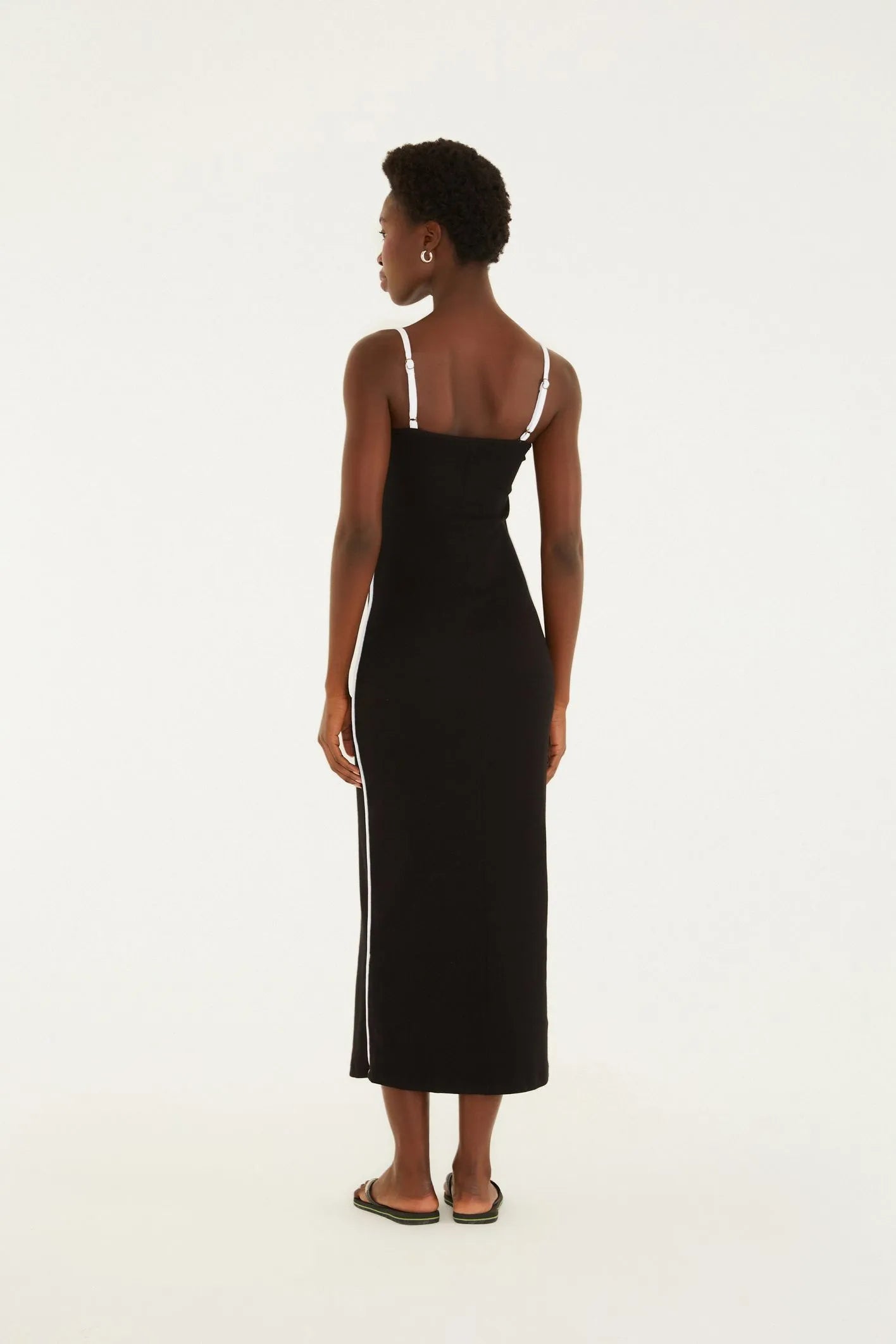 VESTIDO CROPPED VIVO BICOLOR FARM PRETO