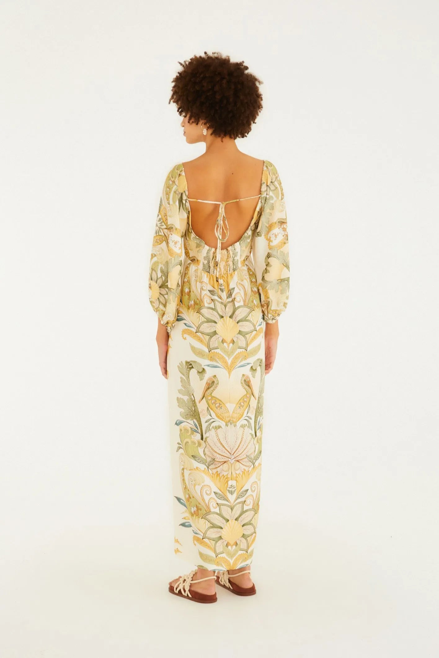 VESTIDO CROPPED JARDIM DE MAR FARM BEGE