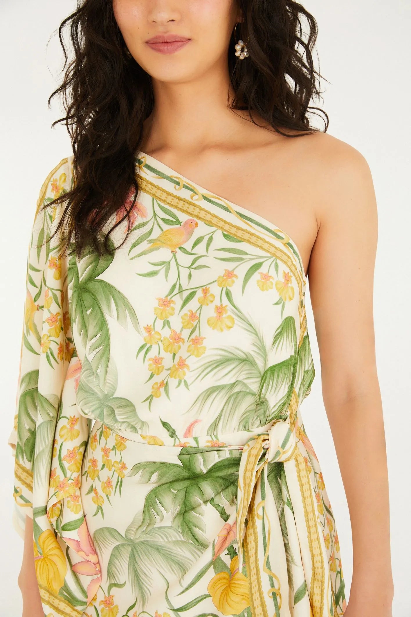 VESTIDO CURTO CAPRI FARM BEGE
