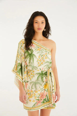 VESTIDO CURTO CAPRI FARM BEGE