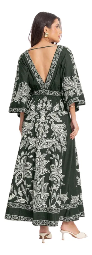 VESTIDO CROPPED CEU DE ARARA FARM VERDE
