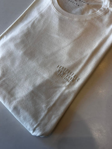 CAMISETA MAS MC SUPIMA AEROPOSTALE OFF WHITE