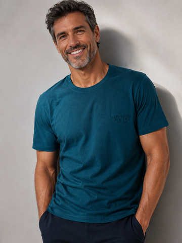 CAMISETA MAS MC SUPIMA AEROPOSTALE VERDE ESCURO