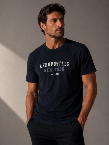 CAMISETA MAS MC SILKADA AEROPOSTALE PRETO