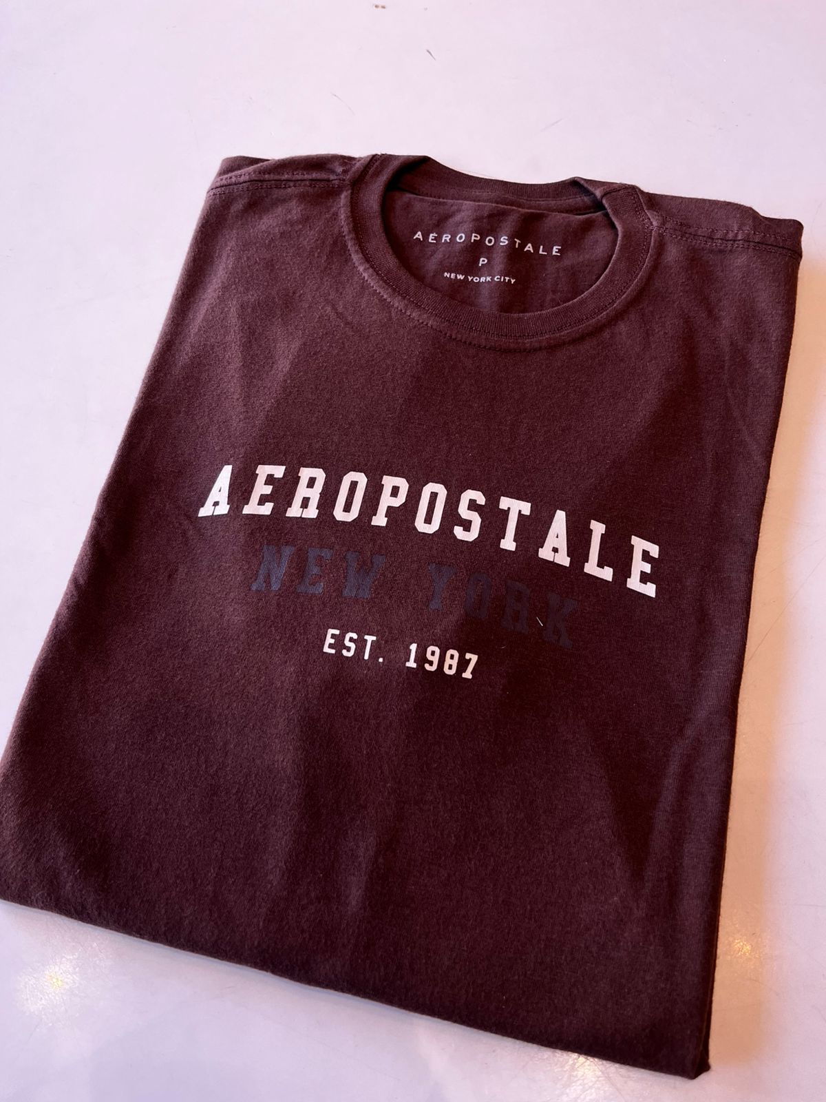 CAMISETA MAS MC SILKADA AEROPOSTALE MARROM