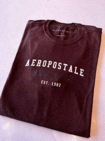 CAMISETA MAS MC SILKADA AEROPOSTALE MARROM