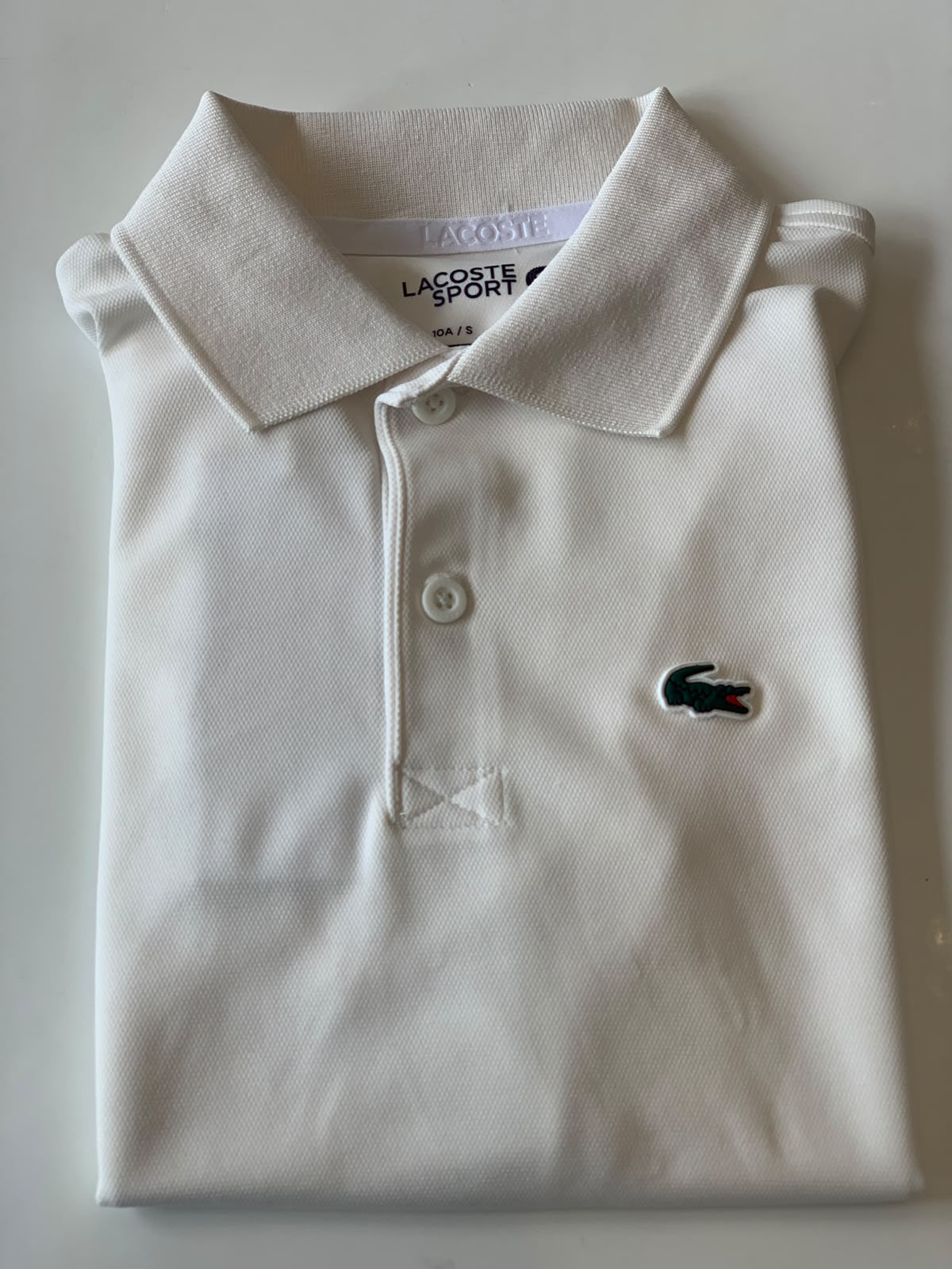 POLO LACOSTE SPORT KIDS SILICON CROCOD BRANCO 001