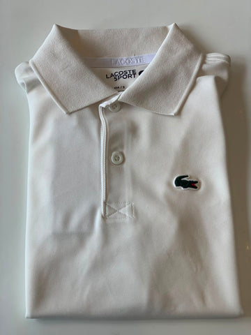 POLO LACOSTE SPORT KIDS SILICON CROCOD BRANCO 001