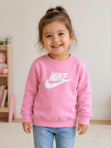 BLUSAO ML NIKE KIDS FEM FT CREW ROSA A0W