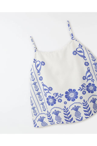 REGATA JUV FEM ESPLENDOR TROPICAL FUTURA BRANCO/AZUL